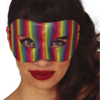 Masque multicolore avec éclat