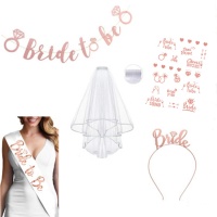 Ensemble de mariée pour enterrement de vie de jeune fille Bride To Be - Monkey Business - 5 pièces