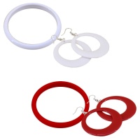 Bracelet et boucles d'oreilles de flamenco pour enfants en plastique - 3 pièces