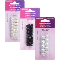 Boutons perle de cristal de 1 cm - Hobby & Crafting Fun - 30 unités