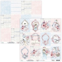 Papier de scrapbooking romantique Elodie - Mintay papers - 1 feuille