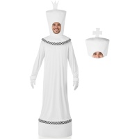 Costume de pièce d'échecs blanche Roi ou Reine