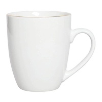 Tasse blanche de 354 ml avec bord doré