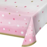 Nappe rose avec étoiles de 1,37 x 2,59 m