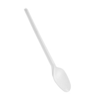 Cuillères de 17 cm en plastique blanc premium - 12 unités