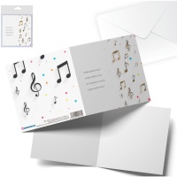 Carte d'anniversaire notes musicales