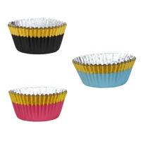 Coupelles pour cupcakes avec bord doré - PME - 30 unités