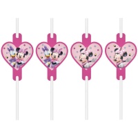 Pailles Minnie et Daisy de 22 cm - 4 unités