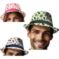 Chapeau d'été avec des motifs variés pour adulte - 1 unité