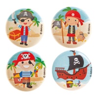 Badges pour galette des rois de pirates de 3 cm - Dekora - 50 unités