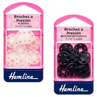 Boutons pression en plastique de 1,5 cm - Hemline - 6 paires