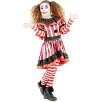 Costume de clown rayé pour fille