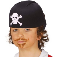 Chapeau de pirate noir pour enfant de 47 cm