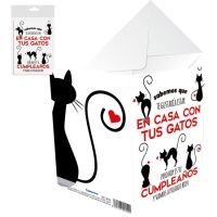 Carte d'anniversaire chats