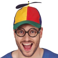 Casquette multicolore avec hélice