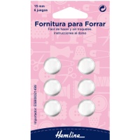 Kit pour recouvrir des boutons de 15 mm - Hemline - 6 unités