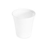 Gobelets de 200 ml en plastique blanc - 100 unités