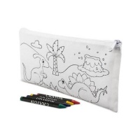 Trousse de Dinosaures avec crayons de couleur