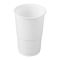 Verres en plastique blanc de 350 ml - 15 unités