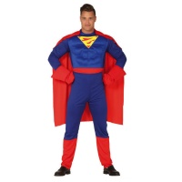 Costume de super-héros avec cape pour homme