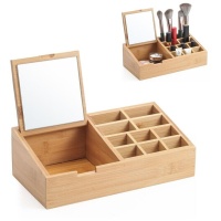 Organisateur de maquillage avec miroir de 25 x 13 x 8 cm