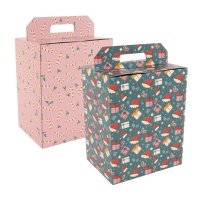 Boîte pour lot de 34,5 x 28 x 21 cm de design de Noël - 1 unité