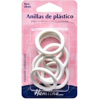 Anneaux en plastique de 2,5 cm - Hemline - 8 unités