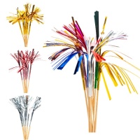 Pics métalliques colorés en forme de feu d'artifice 14 cm - 10 pcs.