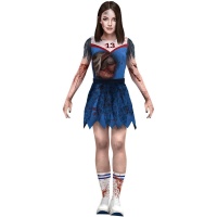 Déguisement de pom-pom girl zombie dead pour femme