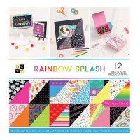 Kit de papiers de scrapbooking Stack Rainbow Splash recto-verso - 36 feuilles