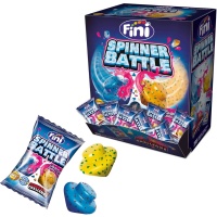 Chewing-gums Toupie remplis de liquide - emballage individuel - Fini Spinner battle - 200 unités