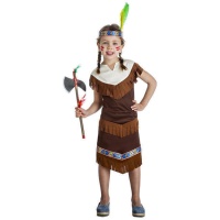 Costume d'indienne apache foncé pour fille