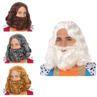 Perruque, barbe et moustache de Roi Mage