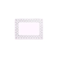 Napperon rectangulaire en papier blanc 18 x 25 cm - 10 unités