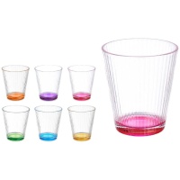 Verre de 375 ml avec base de couleur assortie - 1 unité