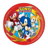 Assiettes Sonic The Hedgehog de 23 cm - 8 unités