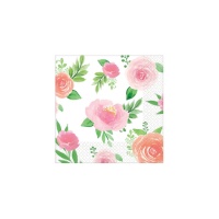 Serviettes de table Wild Rose 12,5 x 12,5 cm - 16 pcs.