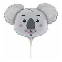 Ballon en aluminium tête de koala de 33 x 21 cm - Grabo - 10 unités