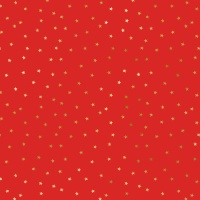 Papier cadeau rouge avec étoiles dorées de 2,00 x 0,70 m - 1 unité