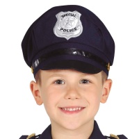 Casquette de policier bleue pour enfant