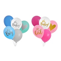 Oh Baby Ballons en latex 30 cm - 8 unités