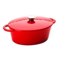 Cocotte ovale avec couvercle de 27 x 21 cm - Ibili