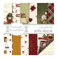 Kit de papiers de scrapbooking Déco de Noël - Artist decor - 6 feuilles