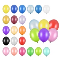 Ballons en latex de 23 cm métallisés - PartyDeco - 100 unités