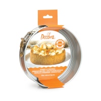 Moule rond amovible antiadhésif en acier de 23,5 x 23,5 x 7 cm - Decora