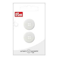 Boutons blancs avec 4 trous de 2 cm - Prym - 2 unités