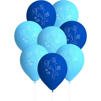 Ballons en latex d'animaux marins - 8 unités