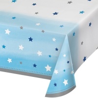 Nappe bleu pour le premier anniversaire de 1,37 x 2,59 m