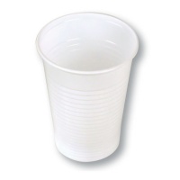 Gobelets de 200 ml en plastique blanc - 50 unités