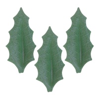 Gaufrettes de feuilles de houx de 4,5 cm - Dekora - 500 unités